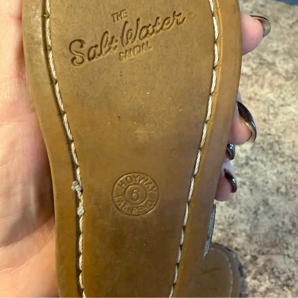 The Salt Water Original Sandal by Hoy Shoes in Navy Toddler size 6 EUC - Picture 5 of 6